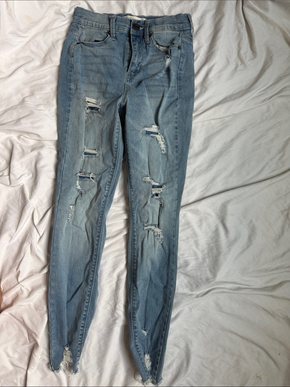 Mudd Light Blue Distressed Skinny Jeans
